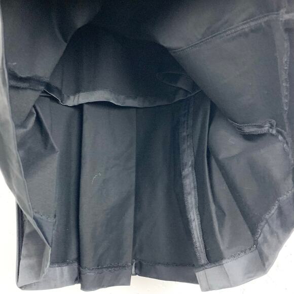 Marciano Womens Princess Seam Pleated Skirt Cotton Stretch Shiny Black Size 2 - Picture 6 of 9